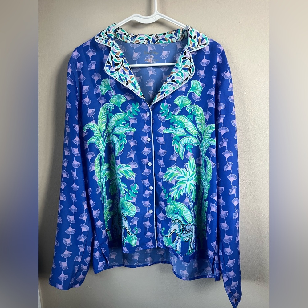 Lilly Pulitzer PJ Woven Longsleeve Top